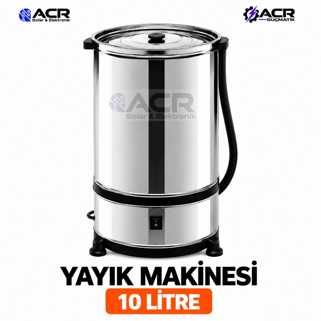 ACR 10 Litre Elektrikli Yayık Makinesi 260 W Metal İç Hazneli
