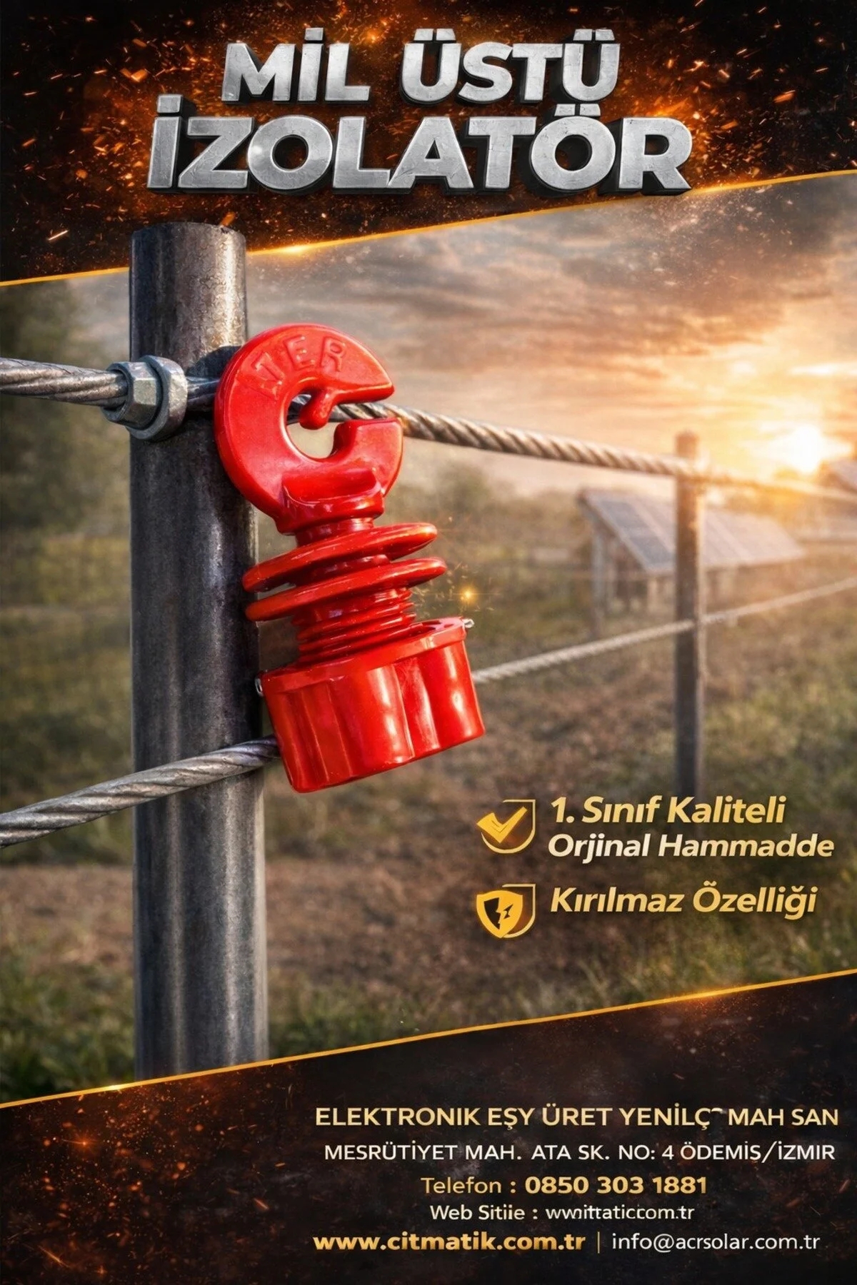 ACR Mil Üstü İzolatör LÜKS 250 ADET