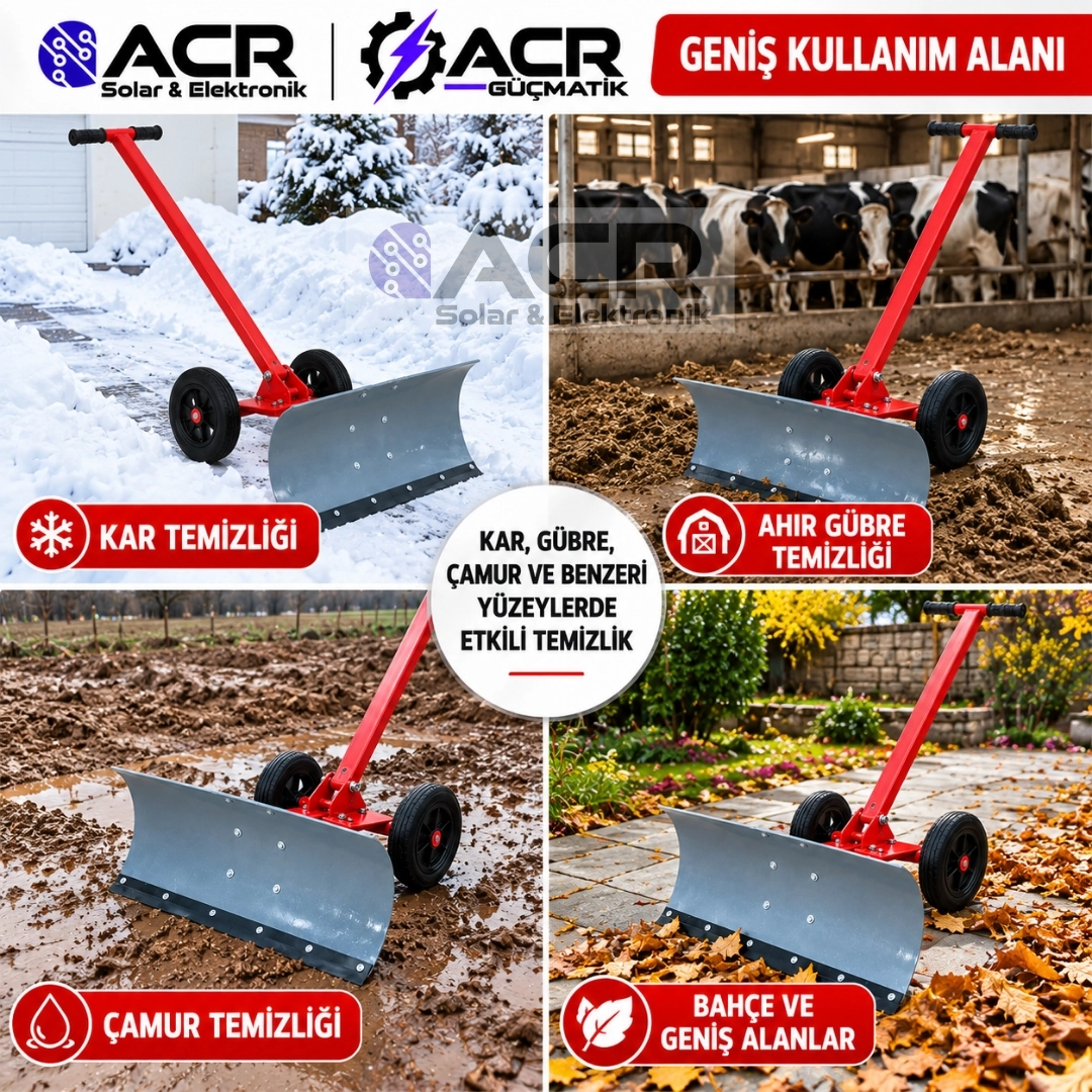ACR Tekerlekli Kar Küreme ve Ahır Gübre Sıyırma Aparatı