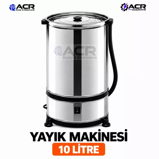 ACR 10 Litre Elektrikli Yayık Makinesi 260 W Metal İç Hazneli