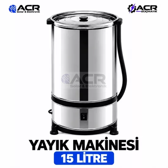 ACR Güçmatik 15 Litre Elektrikli Yayık Makinesi 260 W Metal Hazneli Tereyağı Yapma Makinesi