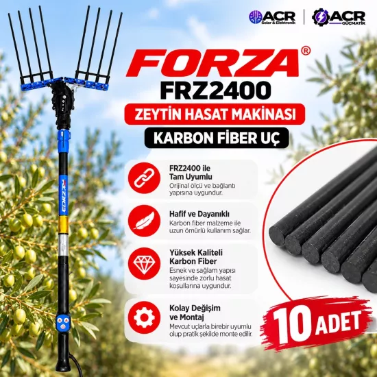 FORZA FRZ2400 Zeytin Hasat Makinesi Karbon Fiber Yedek Çubuk 5 mm – 10 Adet