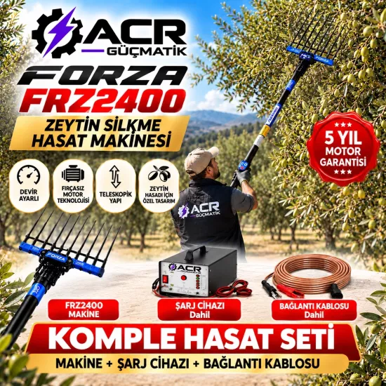 ACR GÜÇMATİK Forza FRZ2400 Zeytin Hasat Makinesi + Şarj Cihazı