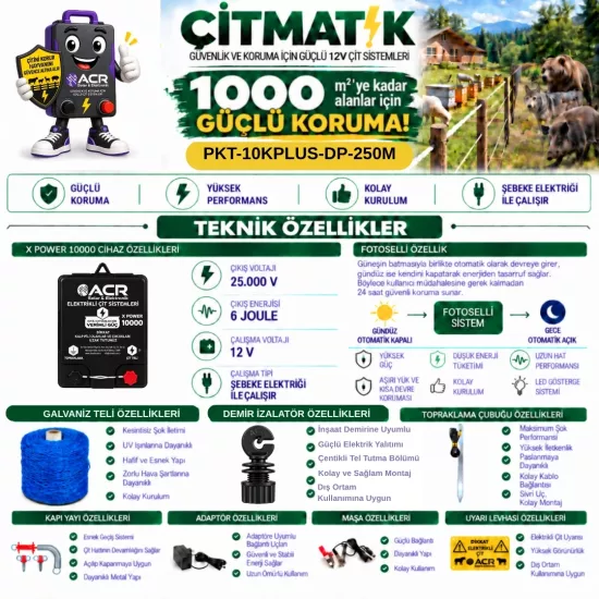 XPower 10KP 1000 m² Plastik Çit Paketi | ÇİTMATİK